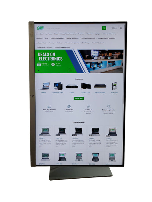 HP E243i 24" 1920x1200 LED Backlit Monitor, HDMI DP VGA, with Stand Q