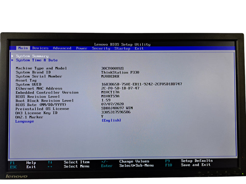 Lenovo ThinkStation P330 | i7-9700K @3.60GHz 8-Core, 32GB DDR4, 1TB NVMe
