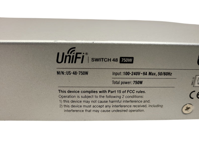 Ubiquiti US-48-750W 48x Gigabit PoE+ RJ45 Managed Switch READ $