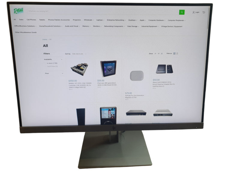 HP E243i 24" 1920x1200 LED Backlit Monitor, HDMI DP VGA, with Stand