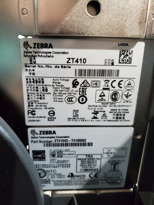Zebra ZT410 Industrial Thermal Transfer Printer | *READ*