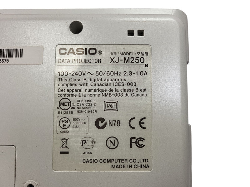 CASIO XJ-M250 Laser and LED Hybrid Projector 2214 Hours No remote $