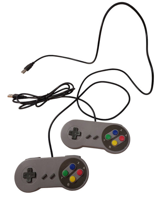 Bundle of 2 No Name No Model USB Fake Super Nintendo Controllers  =