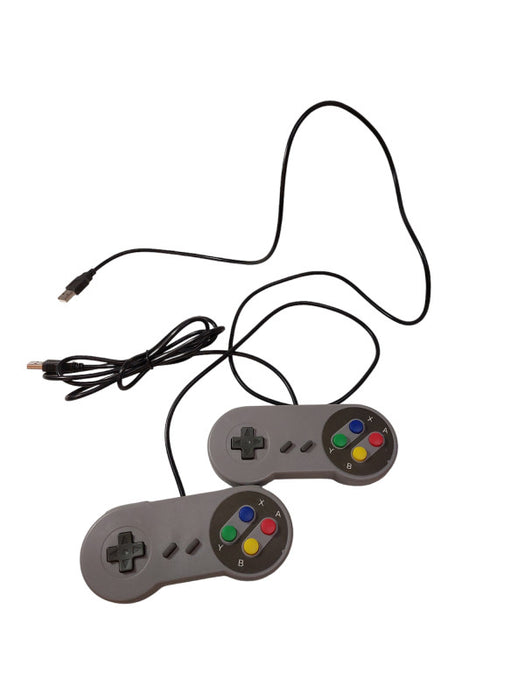 Bundle of 2 No Name No Model USB Fake Super Nintendo Controllers  =