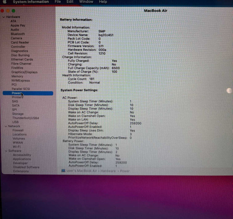 Apple MacBook Air 13" Early 2014 i5-4260U 4GB 256SSD No Power Adapter READ