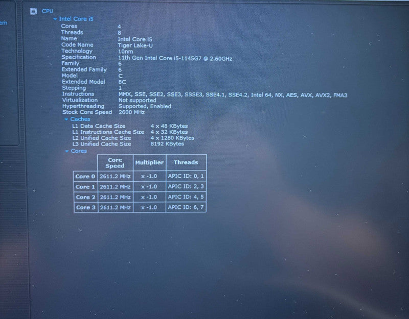 HP ProBook 850 G8 i5-1145G7 16GB RAM 256GB SSD Faulty Webcam READ!  Lap200