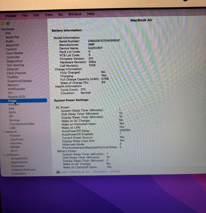 Apple MacBook Air 13" Early 2015 i5-5250U 4GB 256SSD No Power Adapter READ!