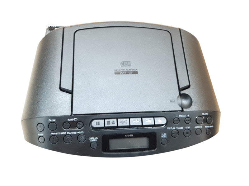 Sony Boombox, FM/AM, Cassette, CD, CFD-S70, Mega Bass - Enhance Bass Sound