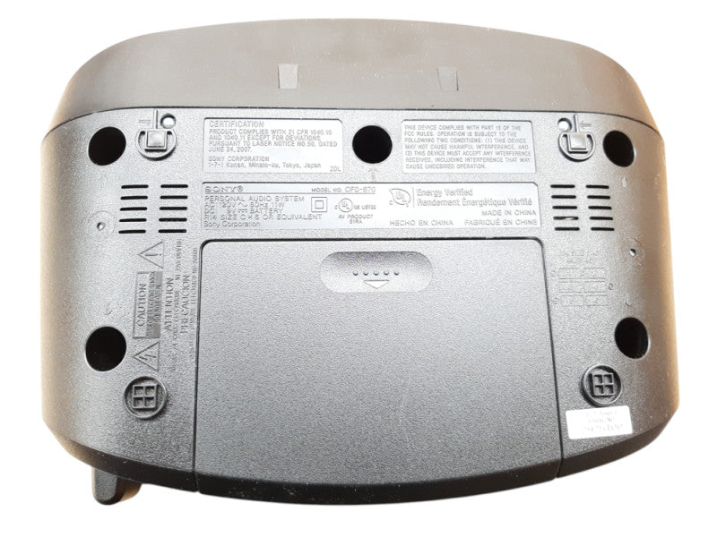Sony Boombox, FM/AM, Cassette, CD, CFD-S70, Mega Bass - Enhance Bass Sound