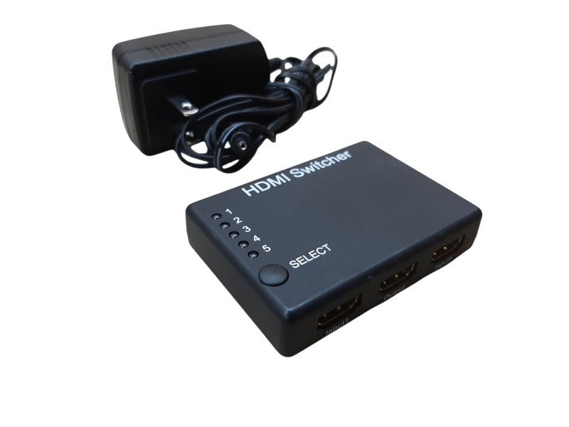 HDMI Switcher, 1 Output, 5 Input, w/ Power Adapter