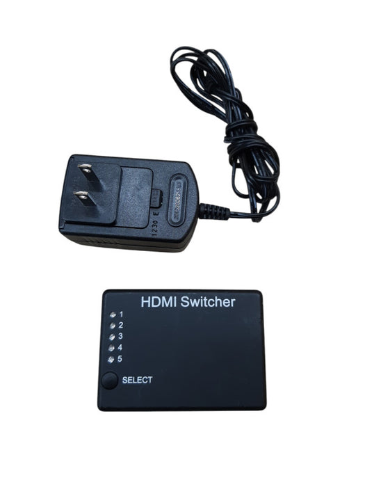 HDMI Switcher, 1 Output, 5 Input, w/ Power Adapter