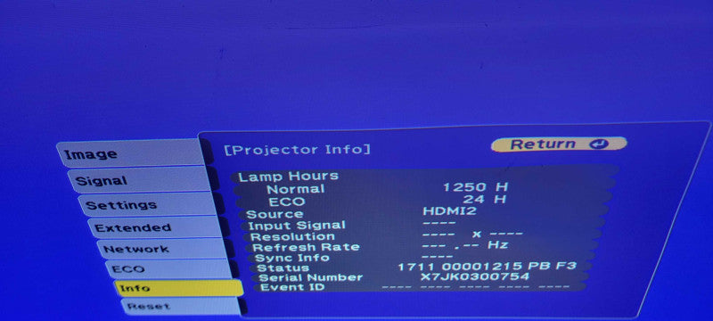 Epson Brightlink 695Wi 3LCD Short-throw Projector 1250Hours, No Remote _
