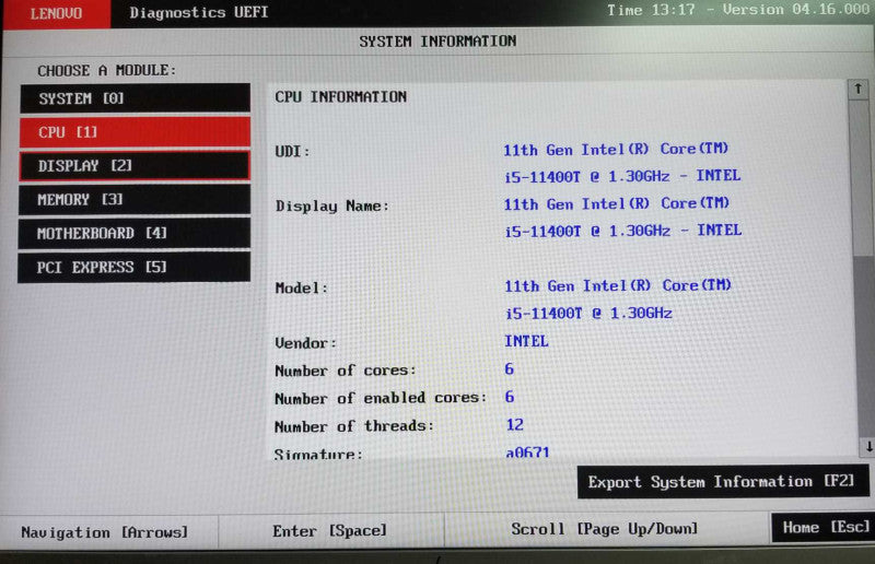 Lenovo ThinkCentre M720q USFF | Core i5-11500T @1.30GHz | 16GB RAM | No HDD |
