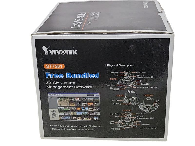 Open-Box Vivotek FD8154-F2 Fixed Dome Network Camera Day Night _