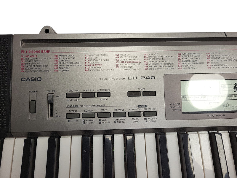Casio LK-240 Keyboard Light-up Keys No AC/Pedal $