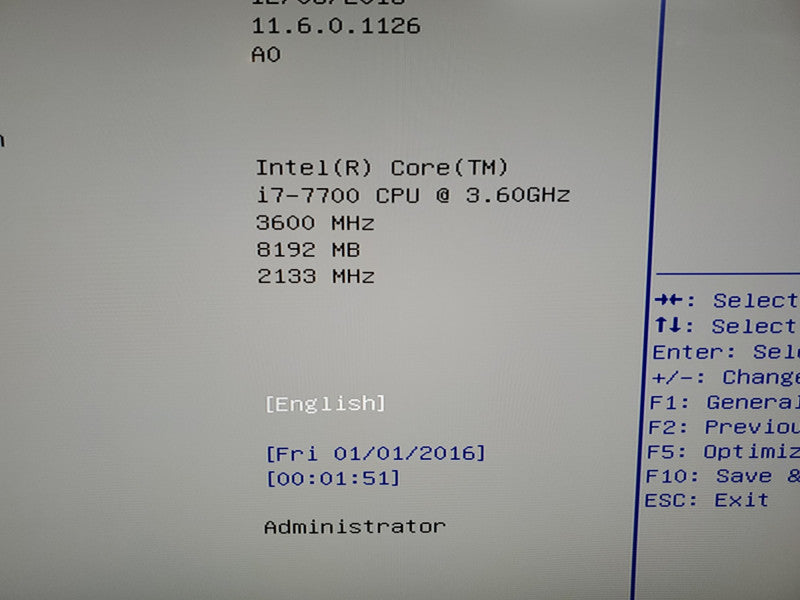 Custom Desktop Asus Prime Q270M-C Core I7-7700 @3.60GHz 8Gb Ram No HDD [Read]