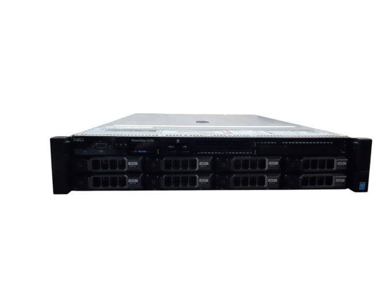 Dell R730, 2x Xeon E5-2630 v3 @2.4GHz, 16GB DDR4, 2x PSU, RAID H730m, No HDD,