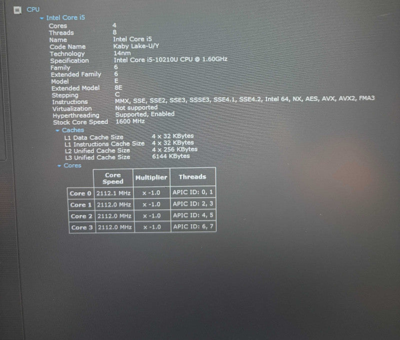 Lenovo ThinkPad E15 Intel Core i5-10210U@1.6GHz 16GB DDR4 RAM 256GB SSD READ  Lap200