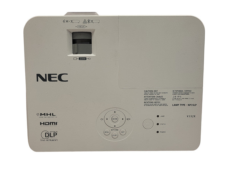 NEC NP-V332X XGA DLP 3300 Lumens Projector  Lamp Hours: 21h  $
