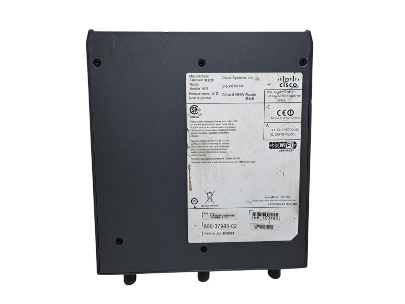 Cisco C819HWD-A-K9 | Secure Hardened Router w/ Dual Wi-Fi Radio DML