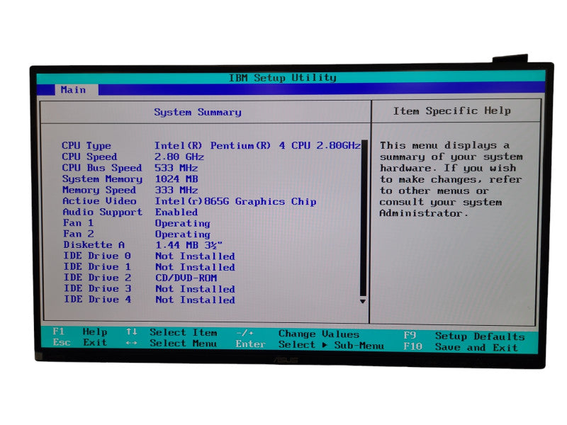 IBM THINKCENTRE 8187 Intel Pentium 4 2.80GHz 1GB DDR Ram NO HDD