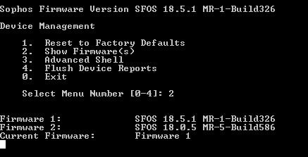 Sophos XG 125 Rev3 Network Security Firewall, Factory Reset