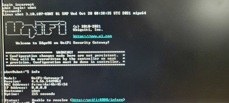 Unifi USG Security Gateway USG-3P _