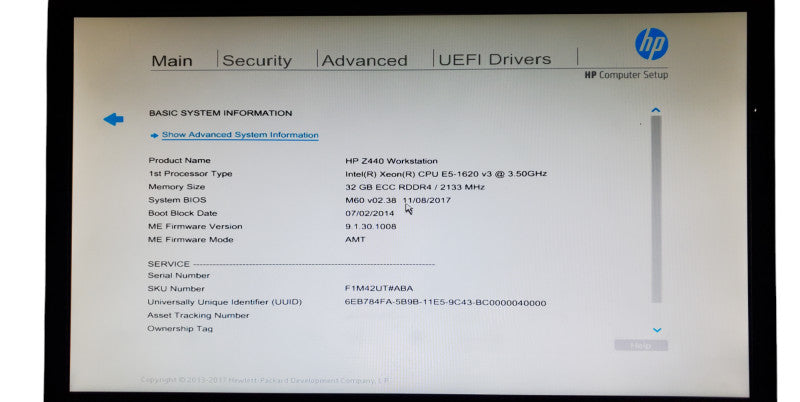 HP Z440 Workstation | Xeon E5-1620 v3 | 32GB DDR4 | No GPU/HDD