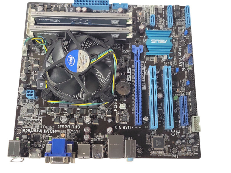 ASUS P8B75-M/CSM Motherboard w/ Core i3-3220 3.30GHz, 8GB RAM, I/O Shield _