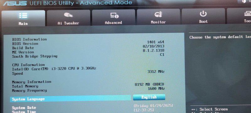 ASUS P8B75-M/CSM Motherboard w/ Core i3-3220 3.30GHz, 8GB RAM, I/O Shield _