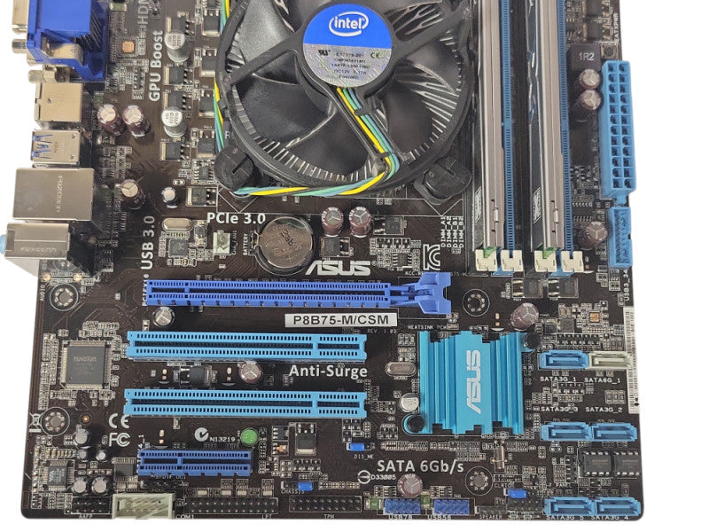 ASUS P8B75-M/CSM Motherboard w/ Core i3-3220 3.30GHz, 8GB RAM, I/O Shield _