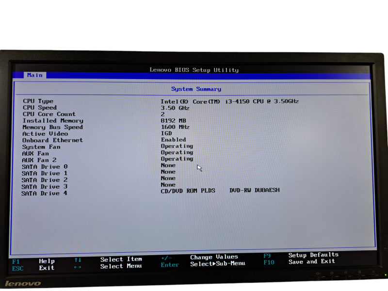 Lenovo ThinkServer RS140 | i3-4150 @3.50GHz, 8GB DDR3, No HDD/OS