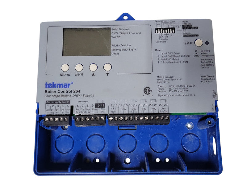 Tekmar boiler control 264 Four Stage Boiler and DHW / Setpoint, READ _