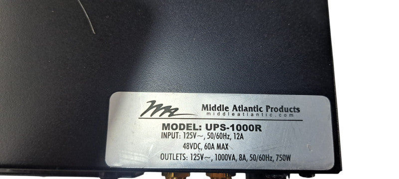 Middle Atlantic UPS-1000R Select Uninterruptible Power Supply | READ