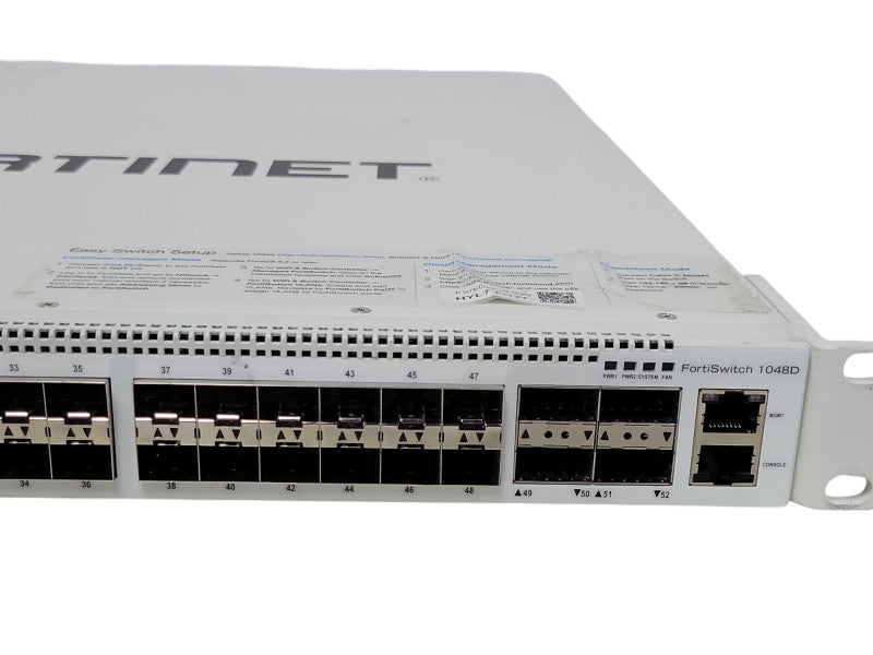 Fortinet FortiSwitch FS-1048D 48x10GE SFP+ 4x40GE, 2x PSU, READ _