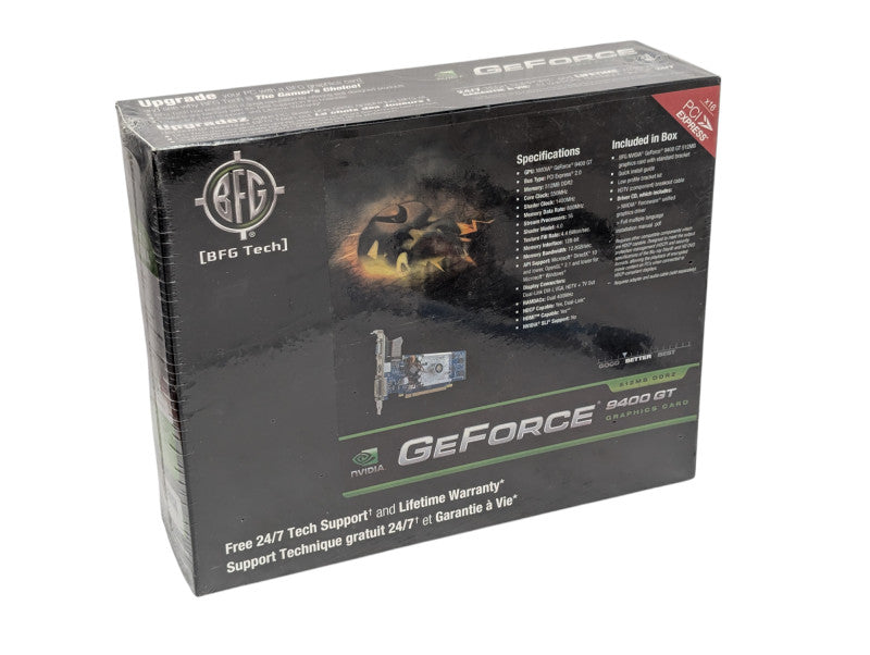 New BFG Tech NVIDIA GeForce 9400 Graphics Card PCIe 512MB RAM  -