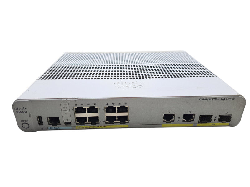 Cisco WS-C2960CX-8PC-L V03 | 8-Port Gigabit PoE 124W Silent Switch w/ 2x SFP