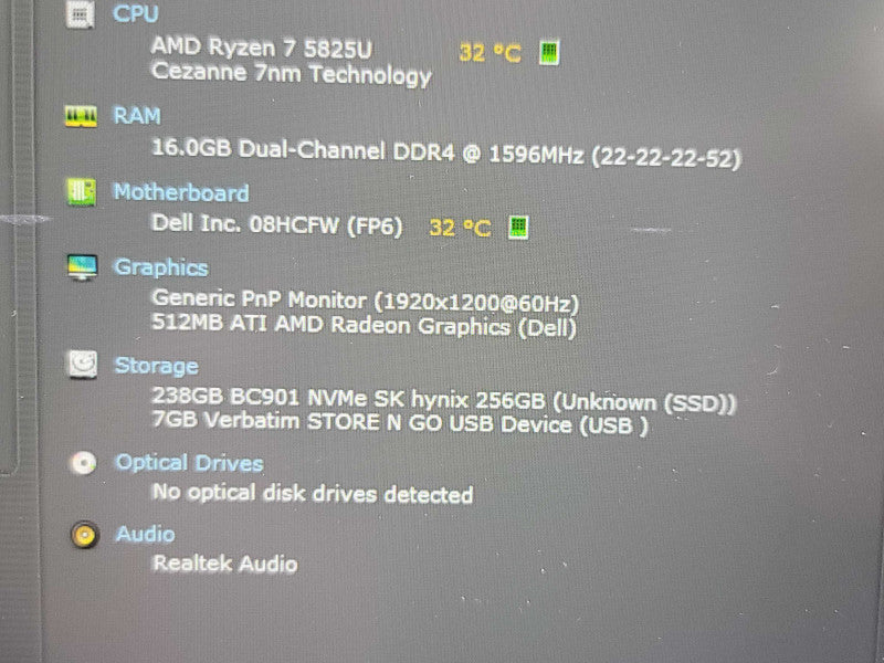 Dell Inspiron 14 5425| Ryzen 7 5825U| 16GB DDR4| 256GB SSD READ β Lap200