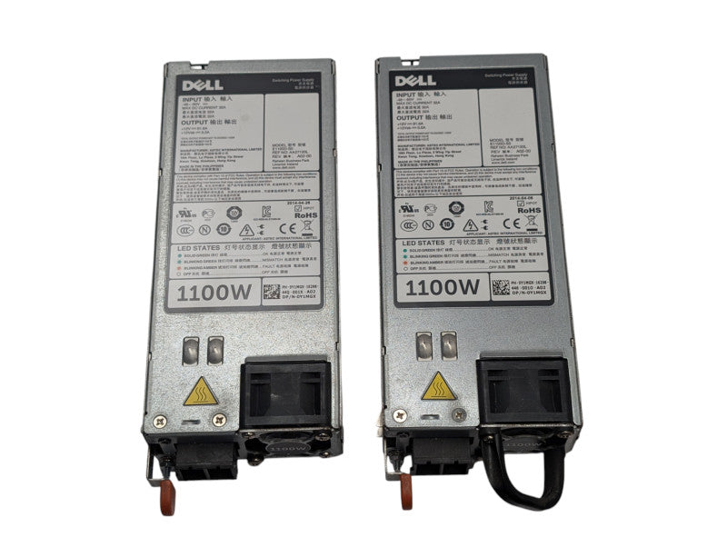 2x DELL PowerEdge 1100W DC to DC Power Supply E1100D-S0 N-0Y1MGX -