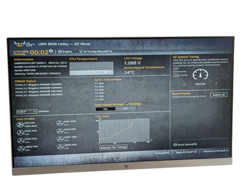 ASUS SABRETOOTH Z97 Mark 5 Intel Core i7-4790K 16GB RAM  -