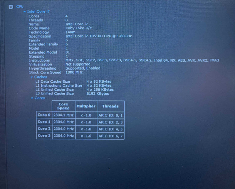 Lenovo ThinkPad E15 Intel Core i7-10510U@1.8GHz 16GB RAM 256GB SSD READ  Lap200