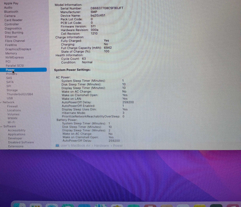 Apple MacBook Air 13" Early 2015 i5-5250U 8GB 256SSD No Power Adapter