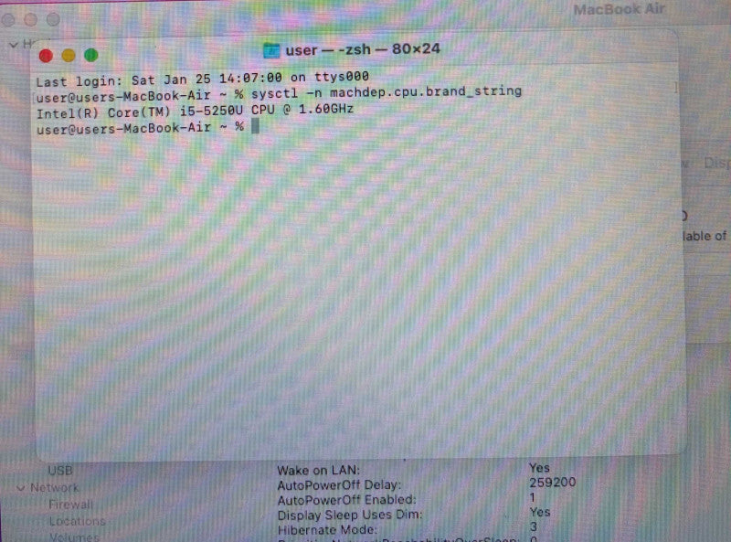 Apple MacBook Air 13" Early 2015 i5-5250U 8GB 256SSD No Power Adapter