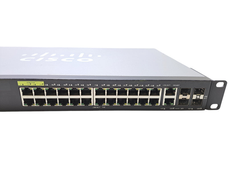 Cisco SG350-28MP-K9 V04 | 28-Port Gigabit PoE Managed Switch | 4x SFP Q