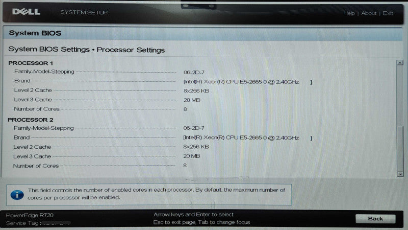 DELL PE R720 2U 8x3.5", 2x Xeon E5-2665 0 2.40GHz, 32GB RAM, H710P mini