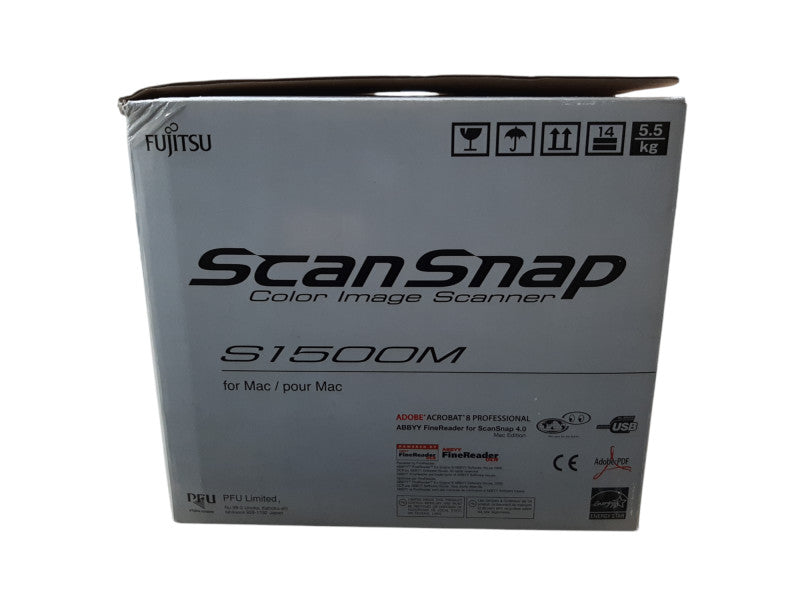 Fujitsu ScanSnap S1500M Color Doc/Img Scanner w/ Power Supply and accessories
