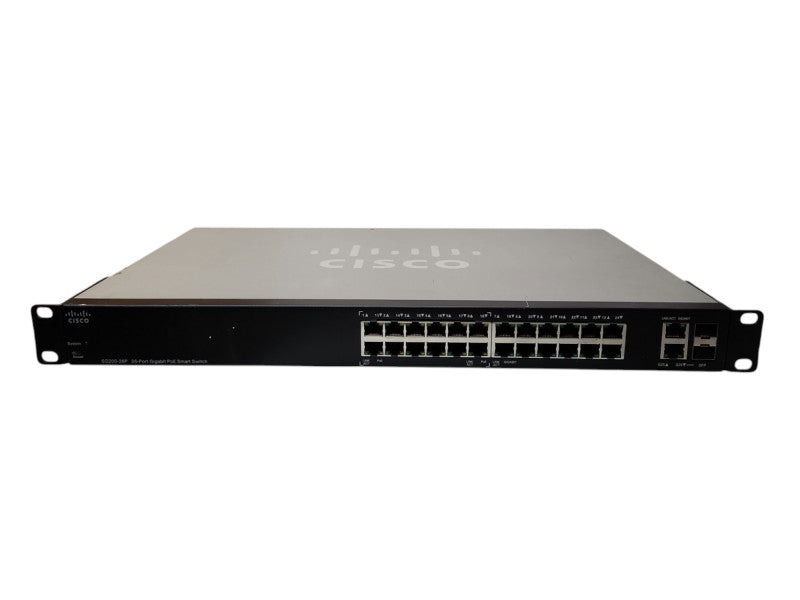 Cisco SG200-26P 26-Port Gigabit PoE Managed Smart Switch w/ Rack Ears
