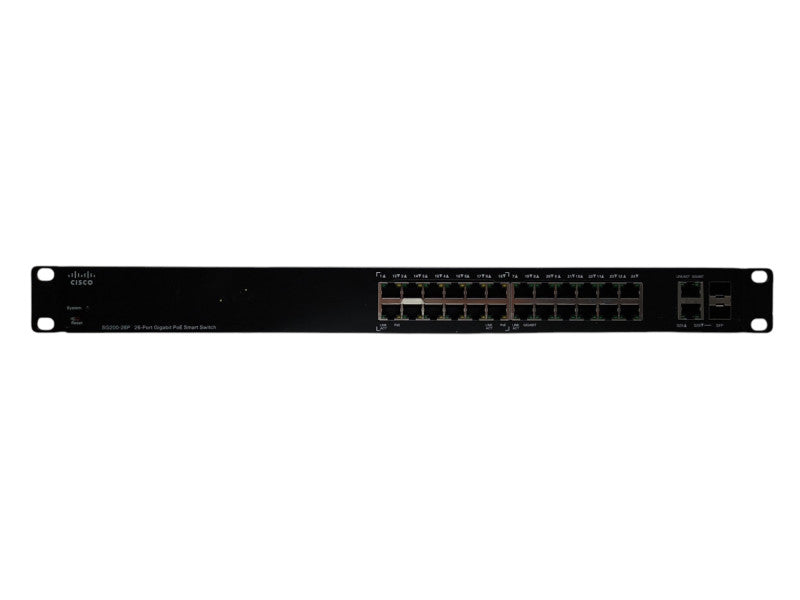 Cisco SG200-26P 26-Port Gigabit PoE Managed Smart Switch w/ Rack Ears