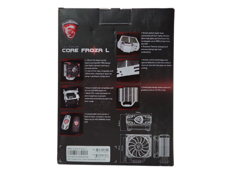 *NEW OPEN BOX* MSI Core FROZR L TORX Design 120mmCPU fan FN1065 Core FROZR L