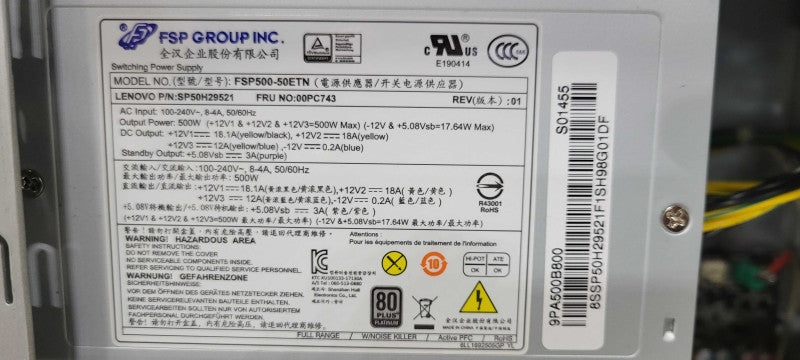 Lenovo ThinkStation P520c Xeon W-2123 3.60GHz 32GB RAM 256GB SSD Quadro P400  _